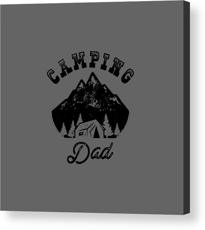 Oil On Canvas Acrylic Print featuring the digital art 12_Camping Dad-01 by Celestial Images