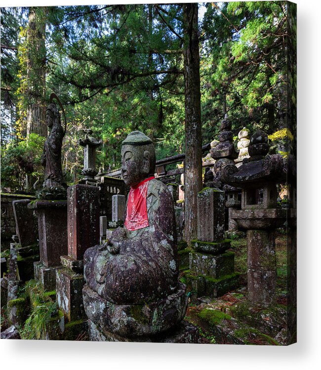 Shingon Buddhism Acrylic Print featuring the photograph Okunoin Cemetery in Koyasan #16 by Christian Beirle González