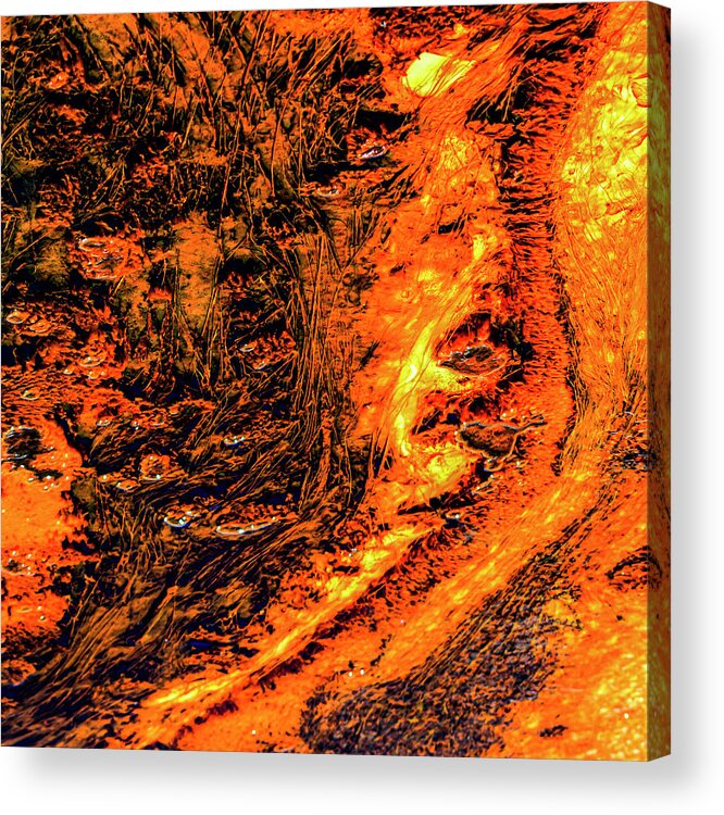Texture Acrylic Print featuring the photograph Abstract Yellowstone Photography 20180518-88 by Rowan Lyford