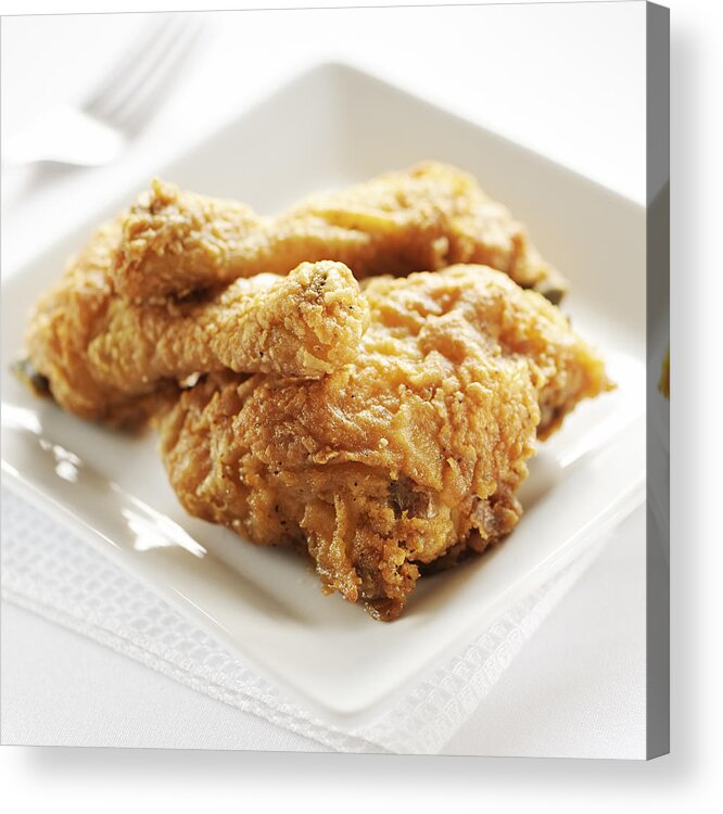Pub Food Acrylic Print featuring the photograph Fried chicken #2 by EasyBuy4u