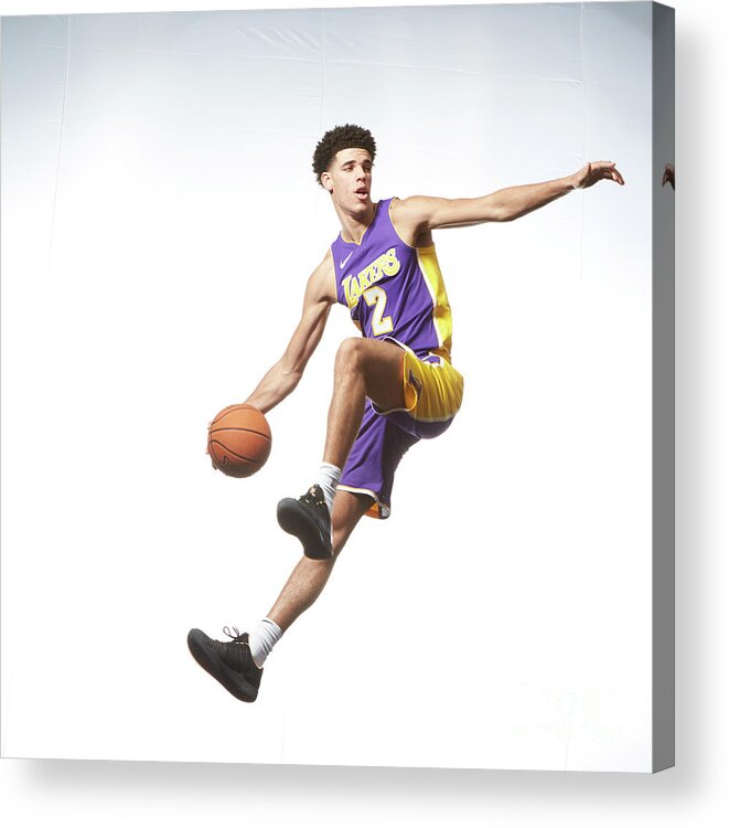 Nba Pro Basketball Acrylic Print featuring the photograph Lonzo Ball by Nathaniel S. Butler