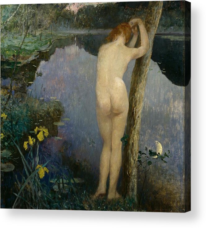     Acrylic Print featuring the drawing Nocturne #2 by Eilif Peterssen