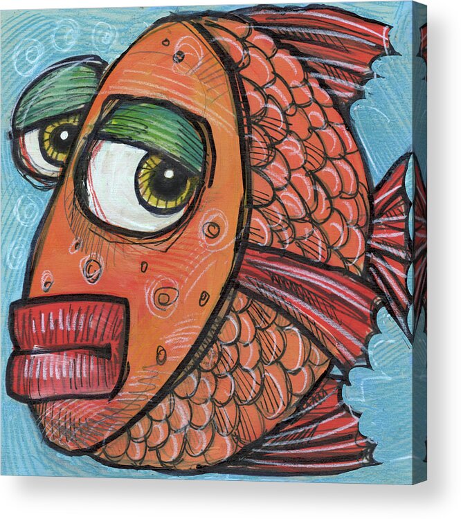 Fish Acrylic Print featuring the painting Fish 11 2019 by Tim Nyberg
