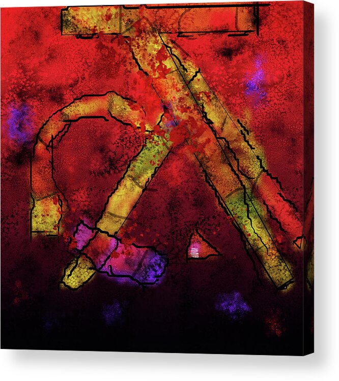 Abstract Acrylic Print featuring the digital art 21323 by George Pennington