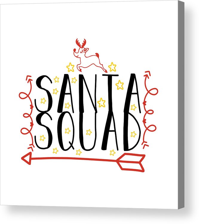 Boxing Day Acrylic Print featuring the digital art Santa Squad #3 by Jacob Zelazny