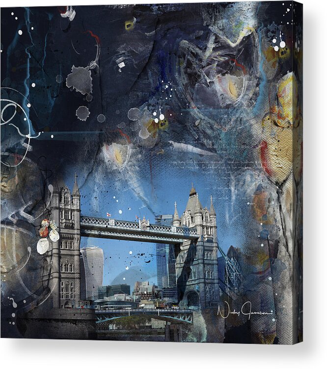 Towerbridge Acrylic Print featuring the digital art Tower Bridge #2 by Nicky Jameson
