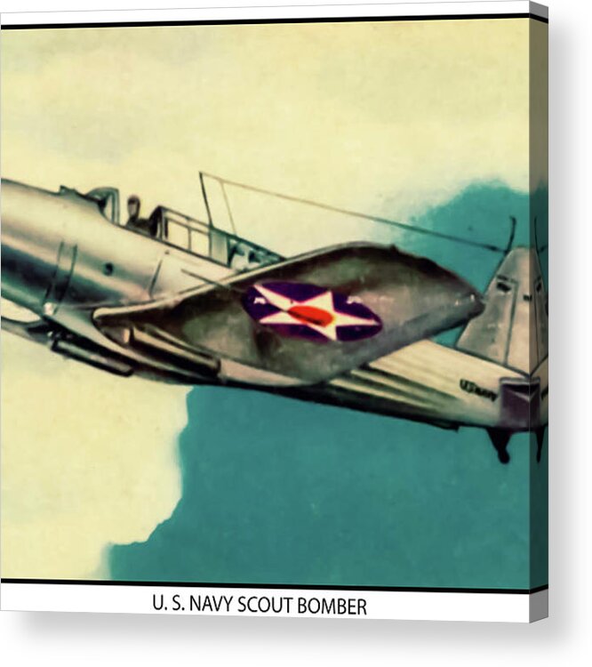 Abrams Acrylic Print featuring the photograph Wings Cigarette Airplane Trading Card #30 by Pheasant Run Gallery