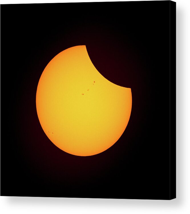 Solar Eclipse Acrylic Print featuring the photograph Partial Solar Eclipse #1 by David Beechum