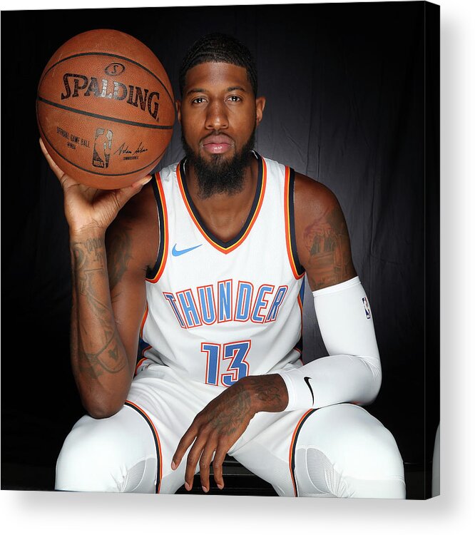 Media Day Acrylic Print featuring the photograph Paul George by Layne Murdoch