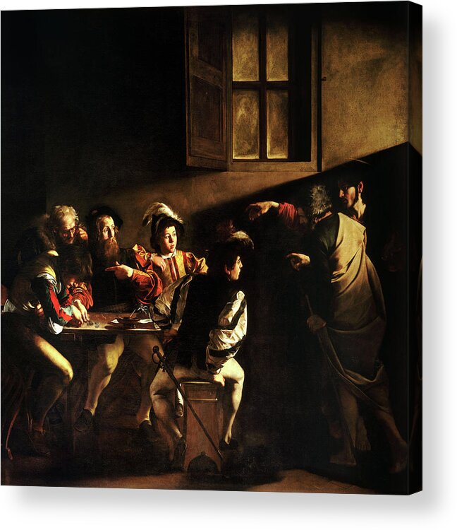 Caravaggio Acrylic Print featuring the painting The Calling of Saint Matthew by Caravaggio