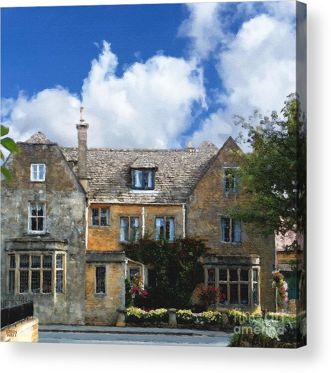 Bourton-on-the-water Acrylic Print featuring the photograph A Bourton Inn by Brian Watt