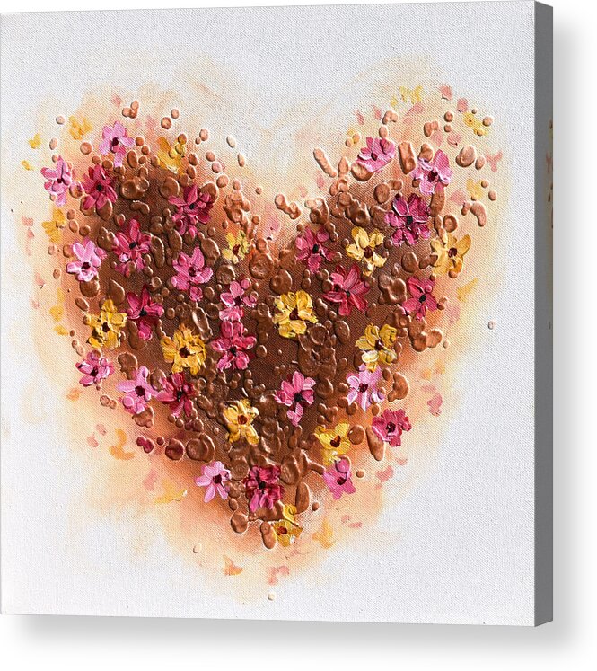 Heart Acrylic Print featuring the painting A Daisy Heart by Amanda Dagg