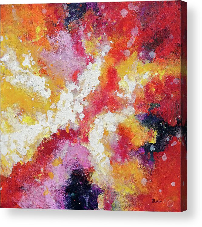 Abstract Acrylic Print featuring the painting Abstract 93 by Maria Meester