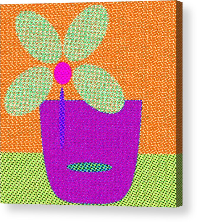 Art Acrylic Print featuring the digital art Abstract Floral Art 650 by Miss Pet Sitter