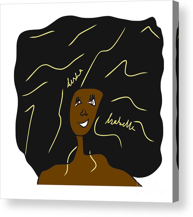 Afro Acrylic Print featuring the digital art Afro Love I by Aisha Isabelle