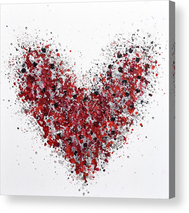 Heart Acrylic Print featuring the painting Alizarin Crimson Heart by Amanda Dagg