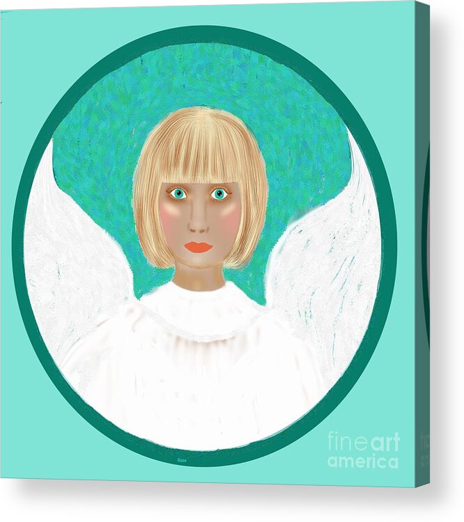 Angel Acrylic Print featuring the digital art Angel guides by Elaine Hayward