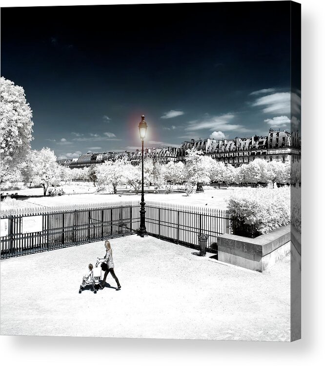 Paris Acrylic Print featuring the photograph Another Look - Walk of the Day I by Philippe HUGONNARD