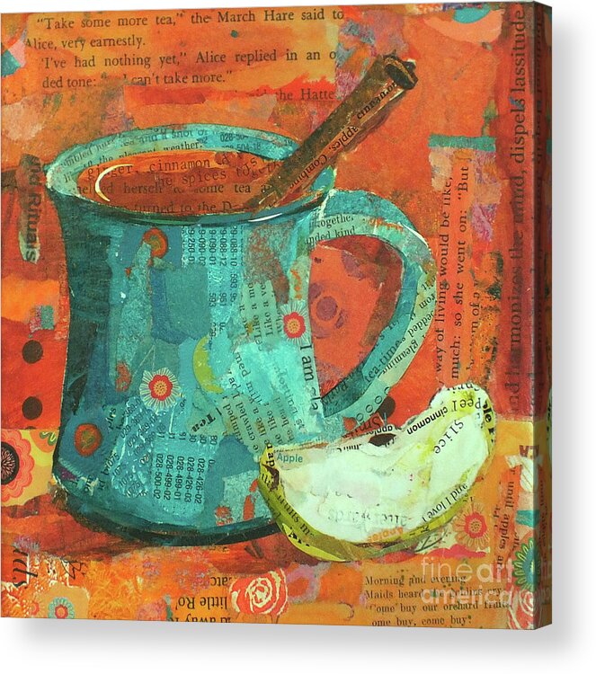 Tea Acrylic Print featuring the mixed media Apple Cinnamon Tea by Patricia Henderson