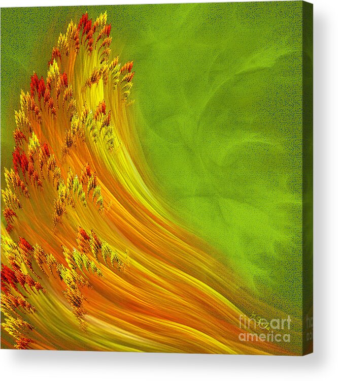 Autumn Acrylic Print featuring the digital art Autumns tail by Giada Rossi