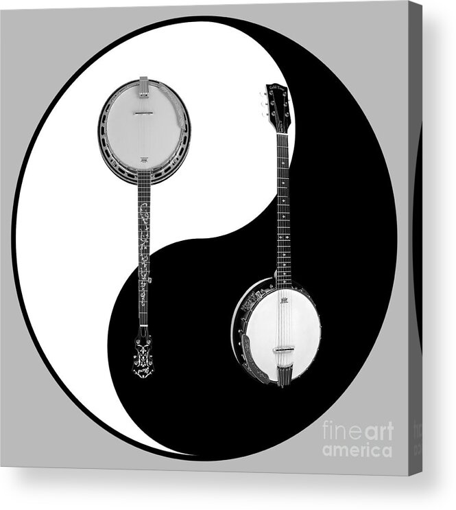 Banjo Acrylic Print featuring the digital art Banjo Balance by Bill Richards