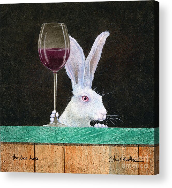 Rabbit Acrylic Print featuring the painting Bar Hop... by Will Bullas