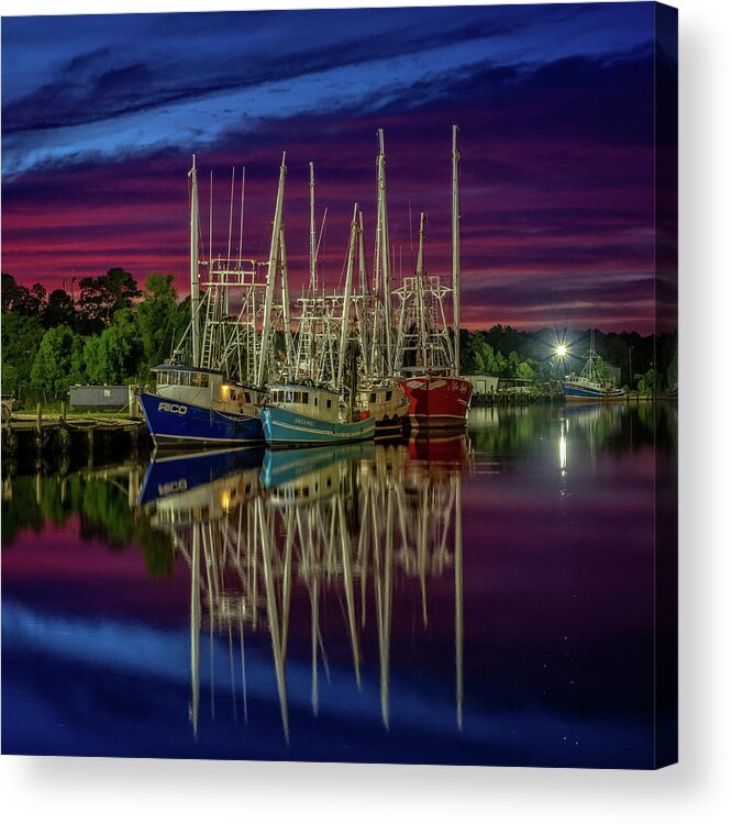 Bayou Acrylic Print featuring the photograph Bayou Nights Square Image by Brad Boland