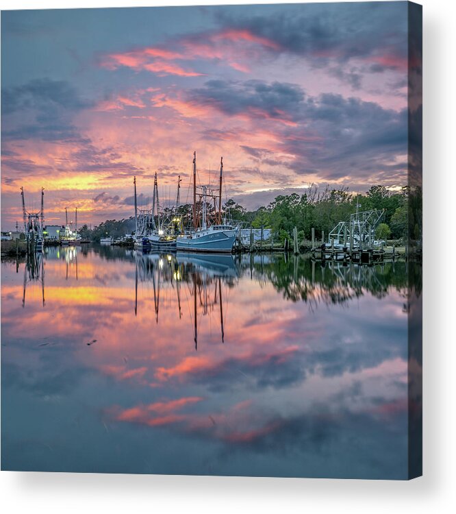 Bayou Acrylic Print featuring the photograph Bayou Sunset 2, 11/6/20 by Brad Boland