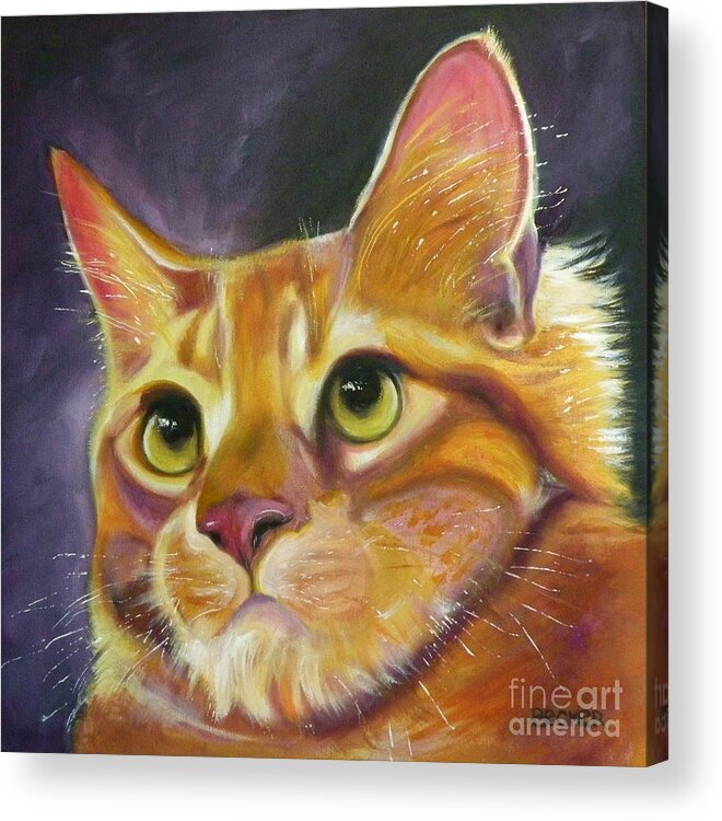 Cat Acrylic Print featuring the painting Be Bop A Lula by Susan A Becker