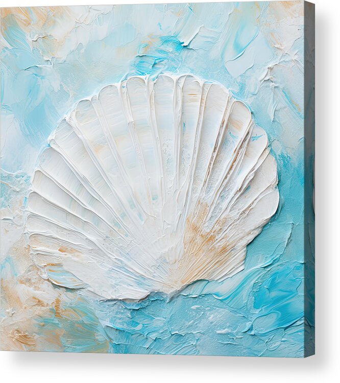 Seashell Acrylic Print featuring the digital art Beach Artwork - Sea Treasures Art by Lourry Legarde