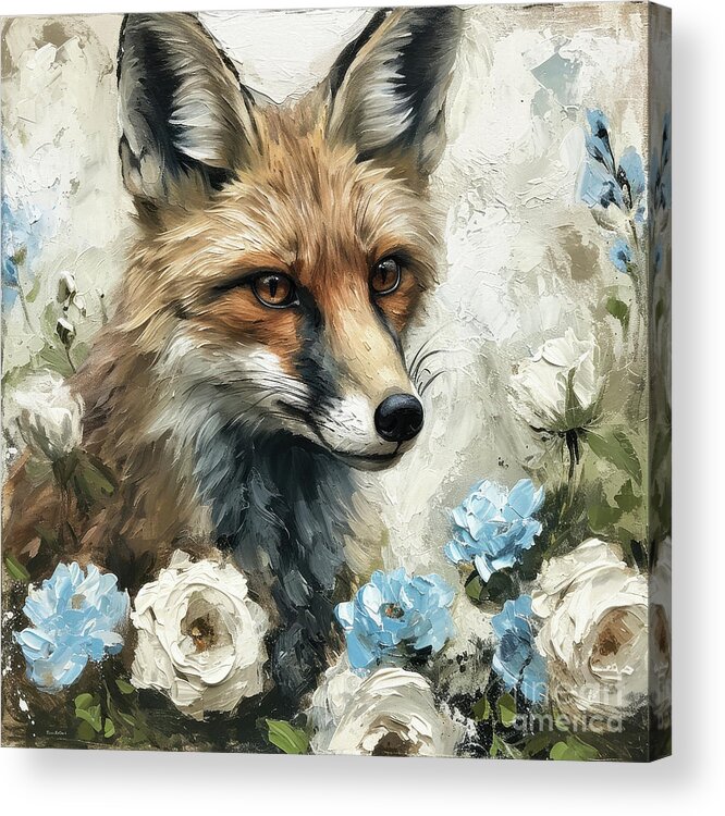 Fox Acrylic Print featuring the painting Beautiful Fox by Tina LeCour