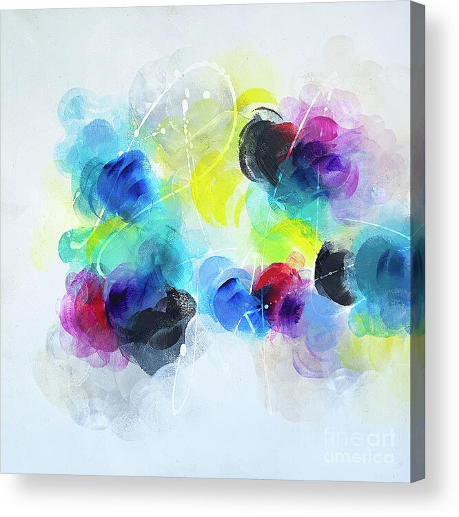 Modern Abstract Acrylic Print featuring the painting Beautiful Mind - #2 Left Panel by Belinda Capol