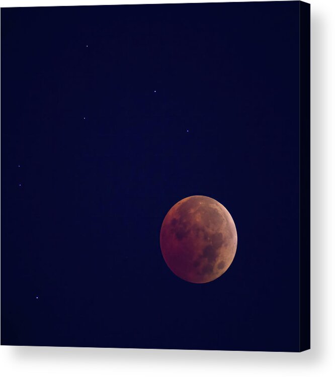 Moon Acrylic Print featuring the photograph Blood Moon at Totality by Flinn Hackett