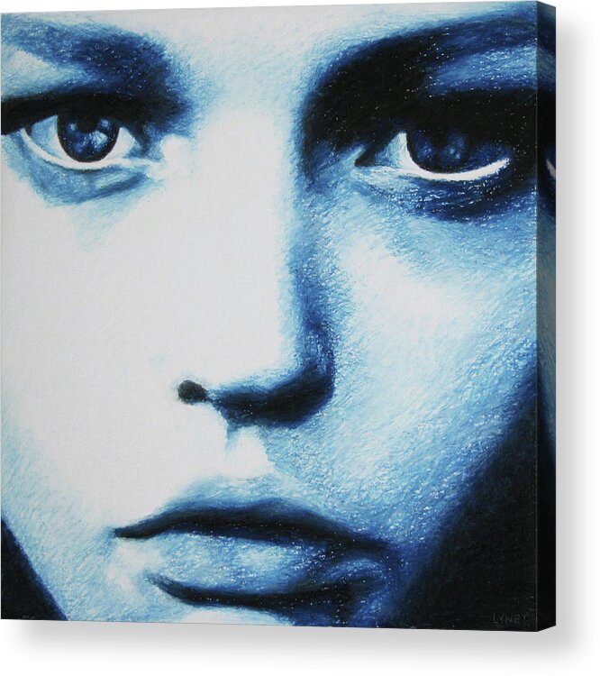 Girl Acrylic Print featuring the painting Blue by Lynet McDonald