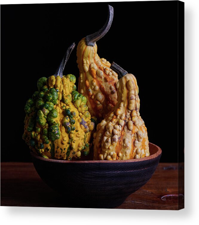 Autumn Acrylic Print featuring the photograph Bowl O Gourds by Paul Freidlund
