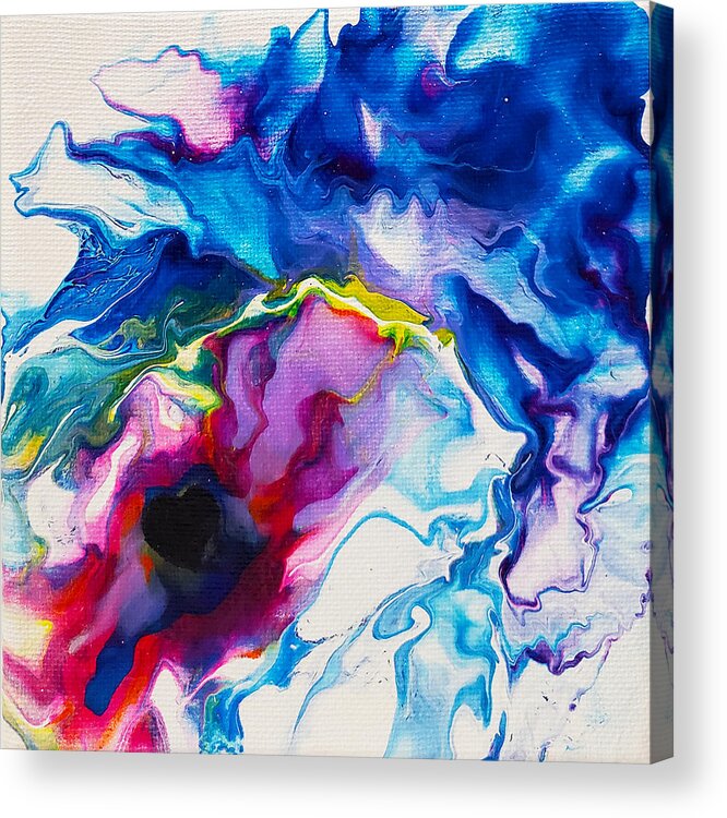 Abstract Acrylic Print featuring the painting Breathe by Christine Bolden