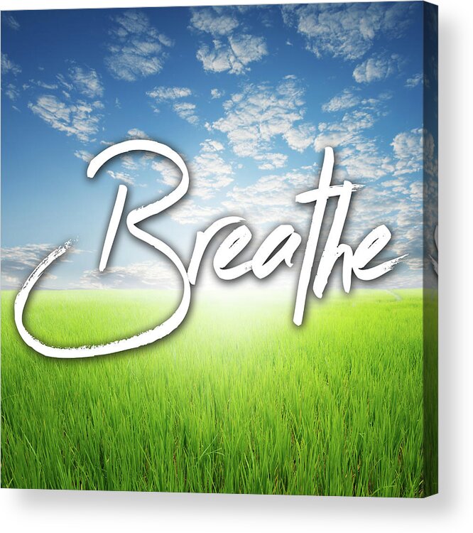Breathe Acrylic Print featuring the photograph Breathe - wonderful Spring Landscape - Inspirational Image by Matthias Hauser