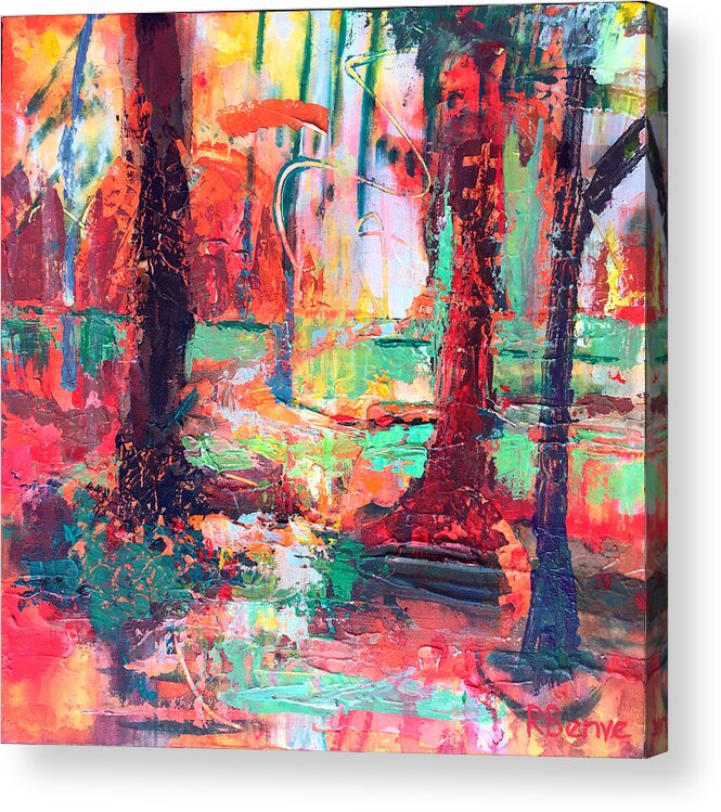 Abstract Acrylic Print featuring the painting Bright Woods by Robie Benve