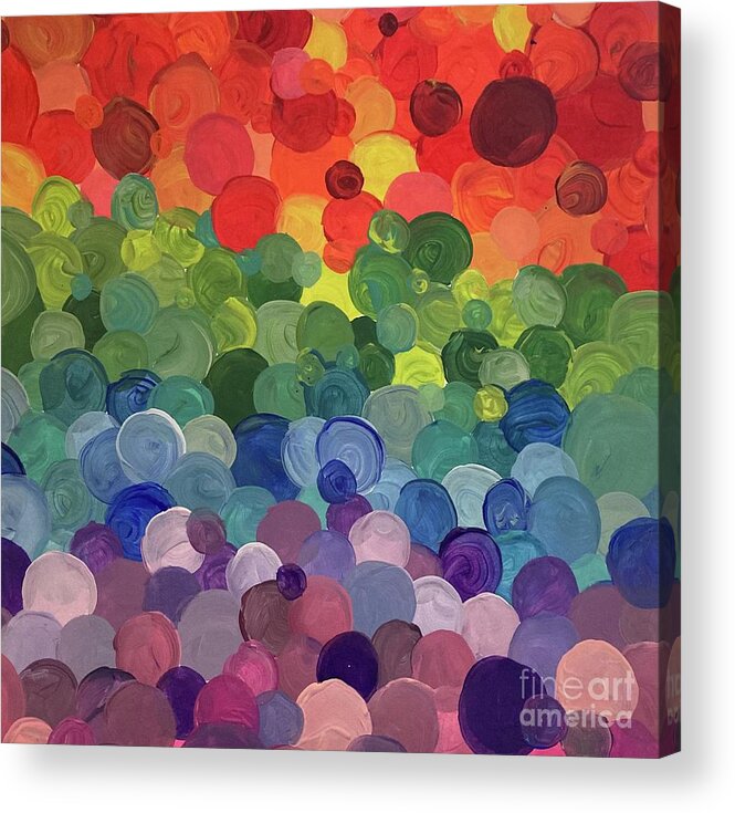 Abstract Acrylic Print featuring the painting Bubble Bubble by Debora Sanders