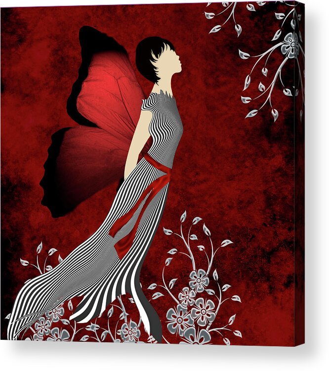Butterfly Acrylic Print featuring the digital art Butterfly by Katy Breen