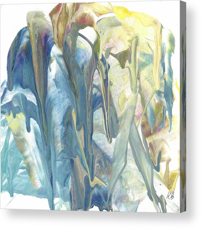 Flowers Acrylic Print featuring the painting Calla Lilies by Katy Bishop