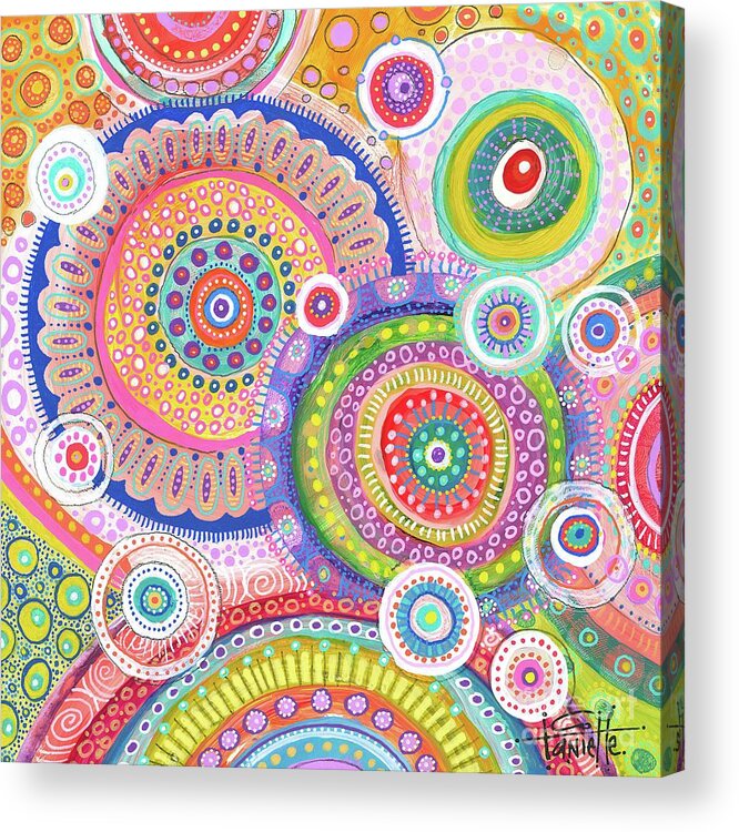 Candy Land Acrylic Print featuring the painting Candy Land by Tanielle Childers