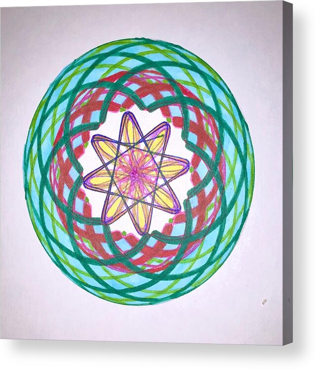 Chakra Acrylic Print featuring the drawing Chakra Series #8 by Steve Sommers