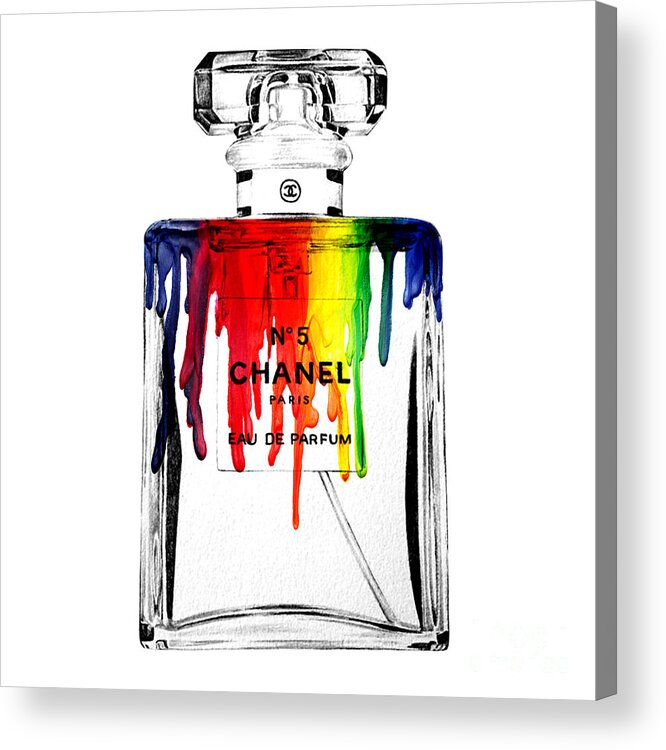 Bottle Acrylic Print featuring the painting Chanel by Mark Ashkenazi