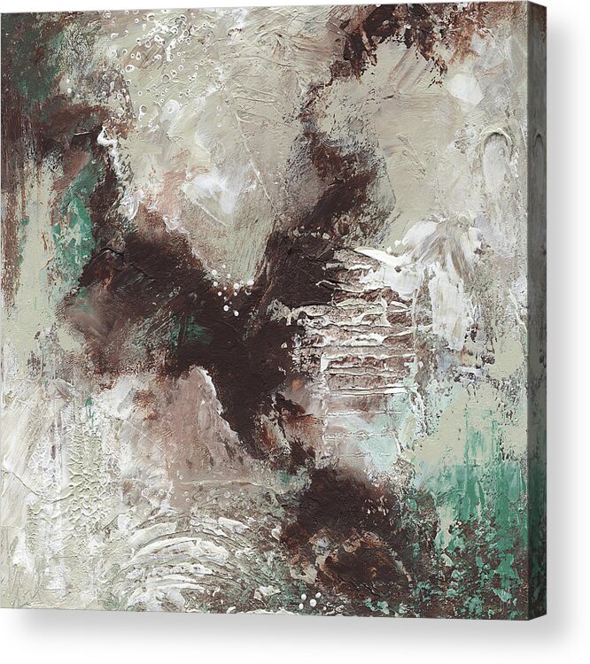 Abstract Acrylic Print featuring the painting Chocolate Mint by Jai Johnson