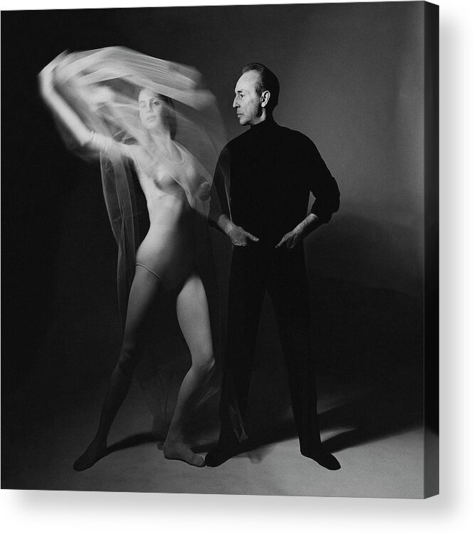 Dance Acrylic Print featuring the photograph George Balanchine and Suzanne Farrell in Don Quixote by Bert Stern