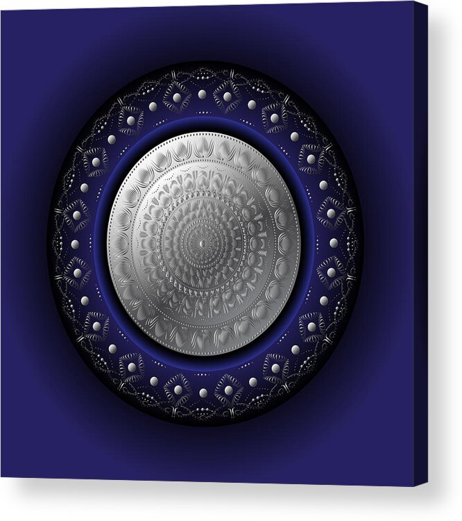 Mandala Acrylic Print featuring the digital art Circumplexical No 3768 by Alan Bennington