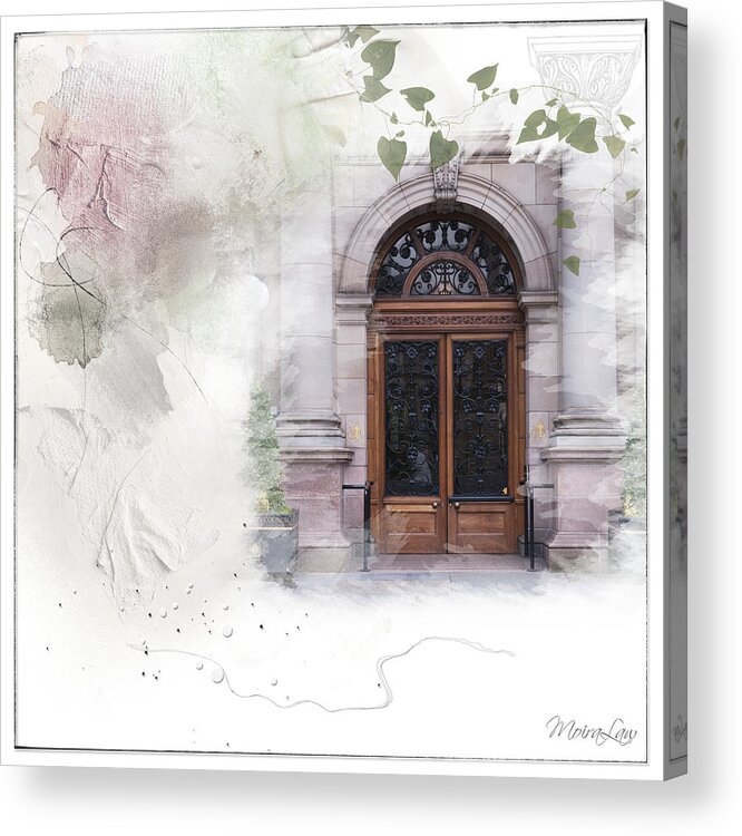 Door Acrylic Print featuring the mixed media City Chambres by Moira Law