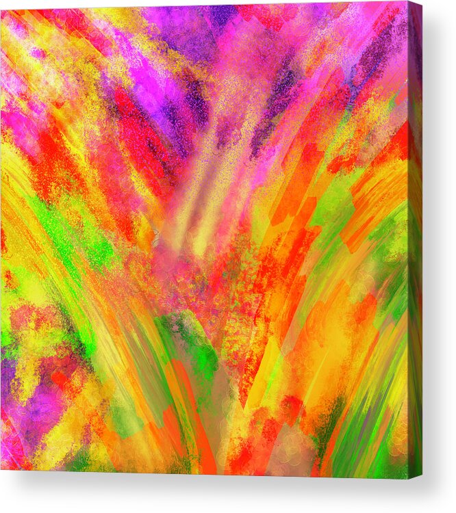 Color Burst Acrylic Print featuring the digital art Color Burst by Ruth Harrigan