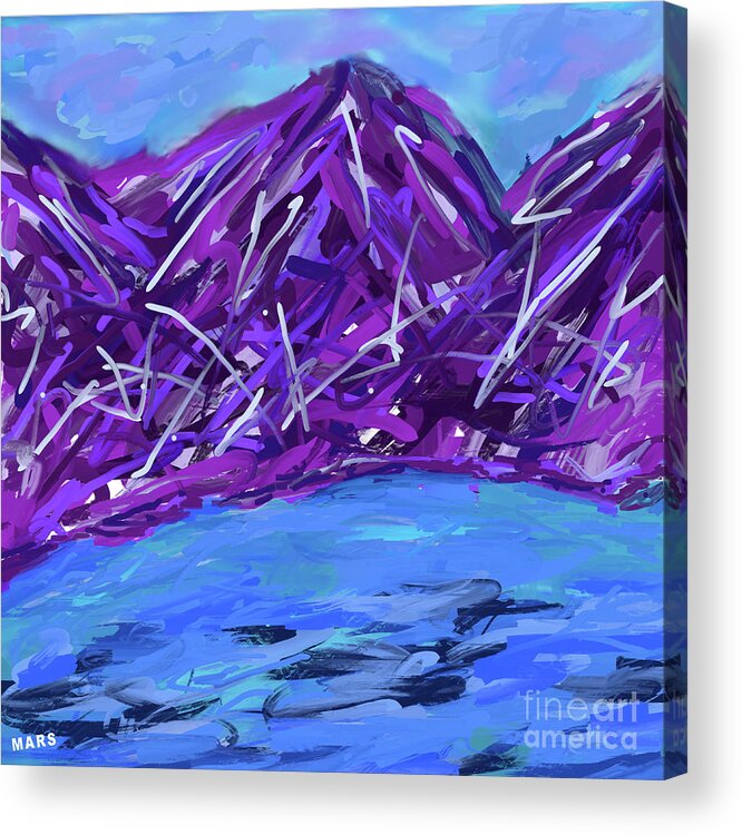 Colorado Acrylic Print featuring the digital art Colorado Purple Mountain Majesty by Mars Besso